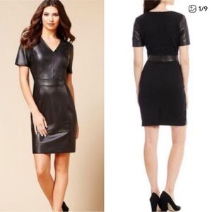 Antonio Melani Luxury Leather Ponte Rowan Dress Approximate Size 4